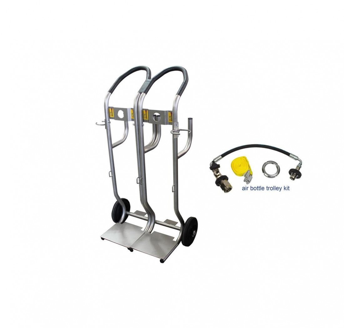 Double air bottle trolley