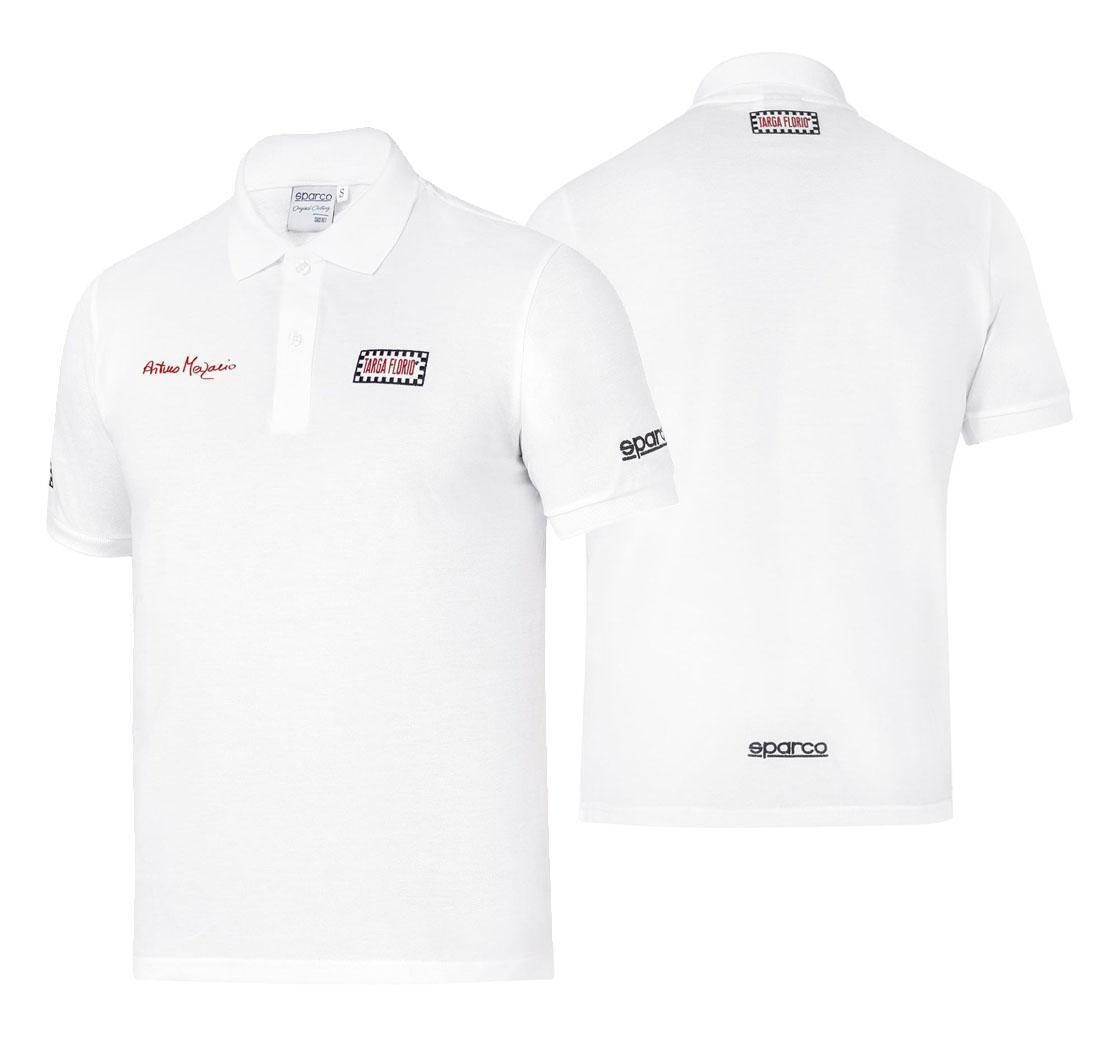 Polo TARGA FLORIO ARTURO MERZARIO AM2 Sparco - white - L