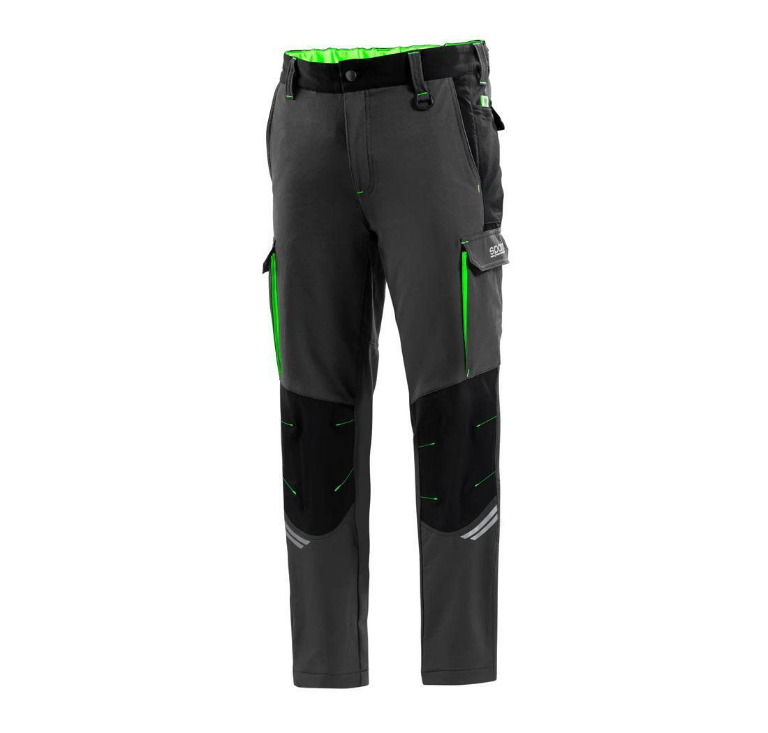 TECH TROUSERS Oregon - gris/verde fluo L