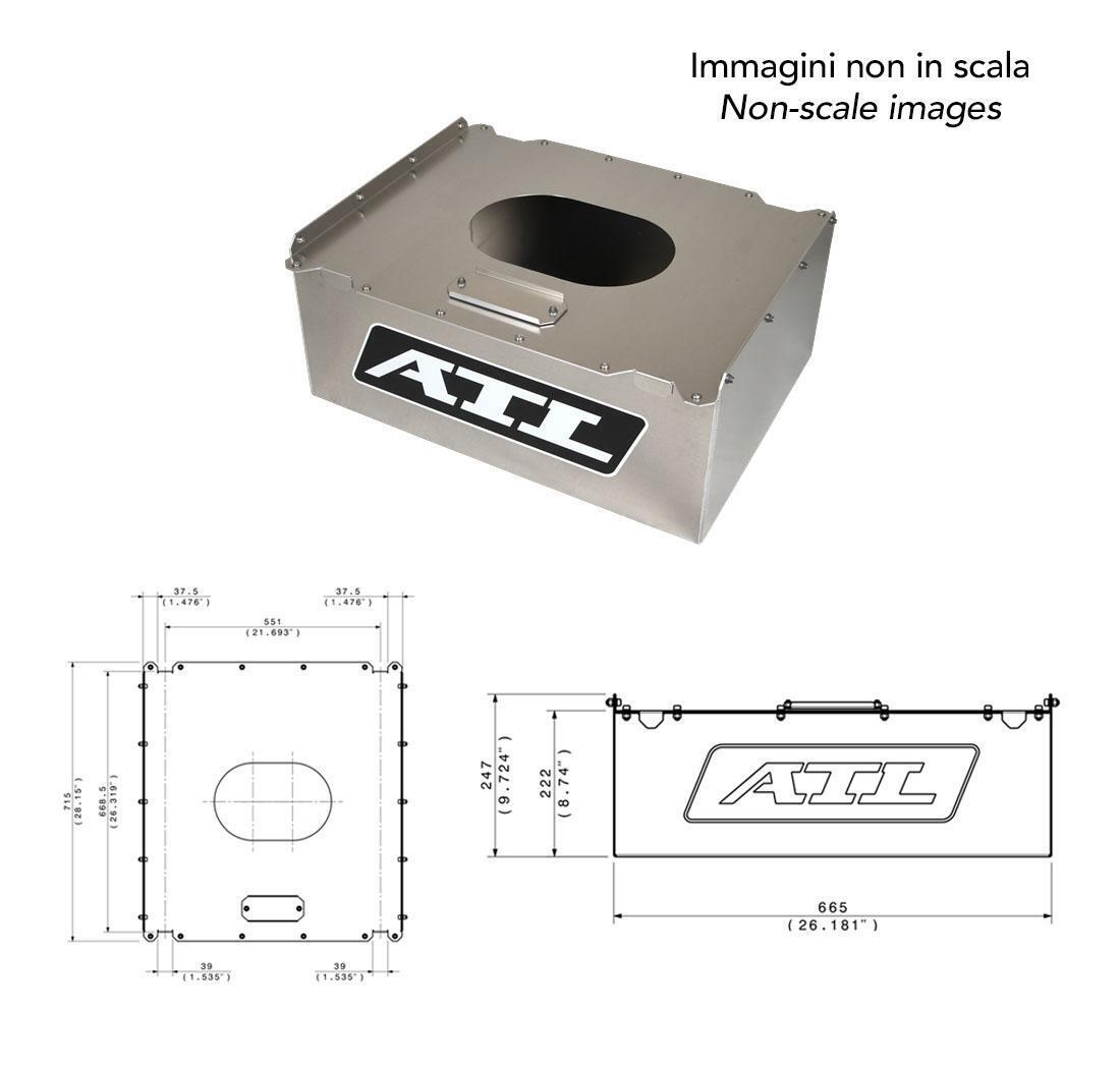 Contenedor aluminio depósito gasolina CN-AA-080 de ATL (80 litros)