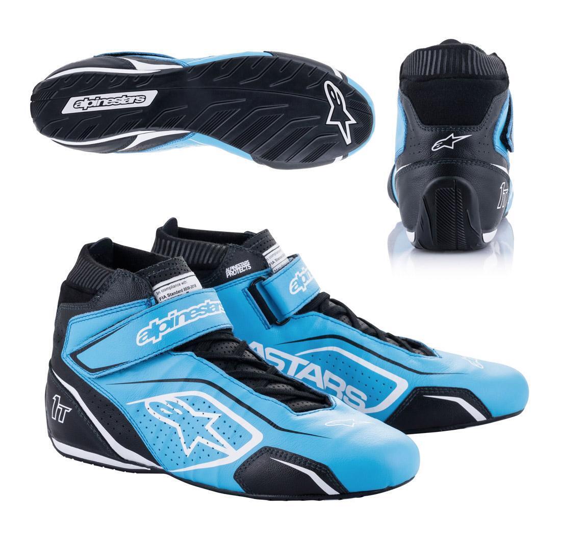 Alpinestars TECH 1-T v3 race boots - light blue/black/white - Size 37