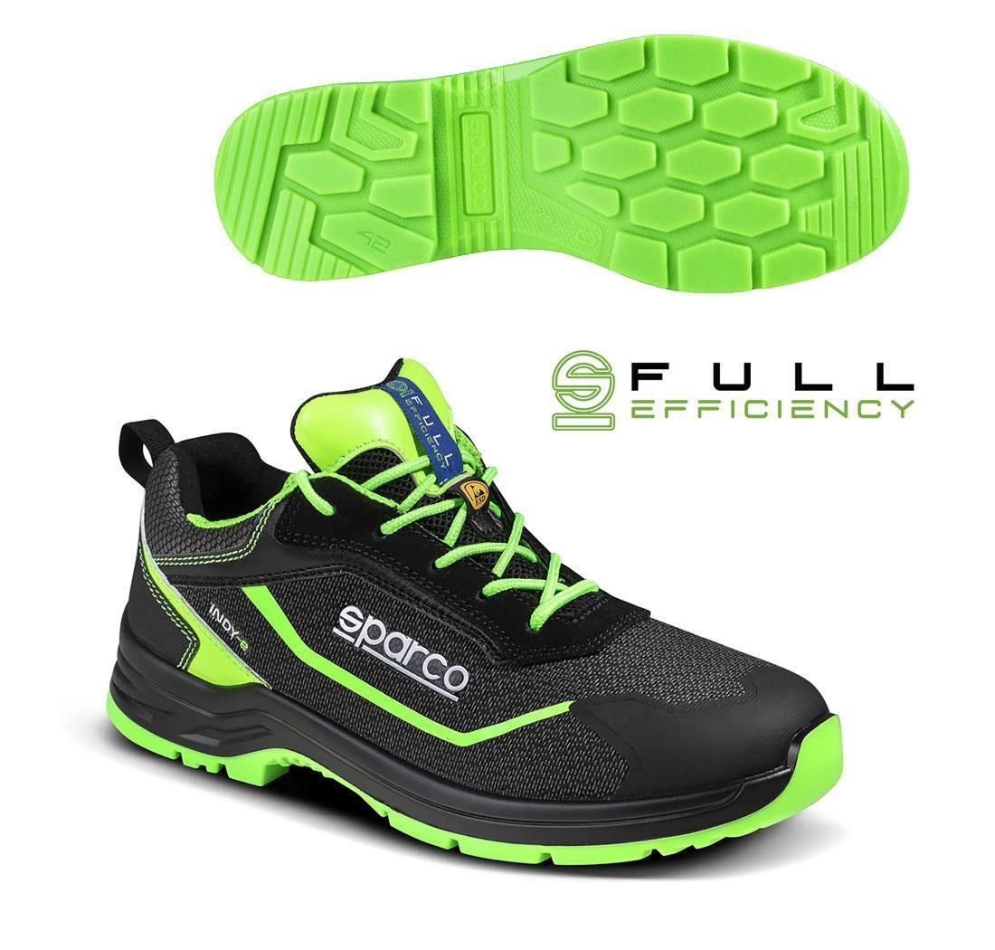 Chaussure de sécurité Sparco INDY-e FORESTER Noir vert fluo - 35