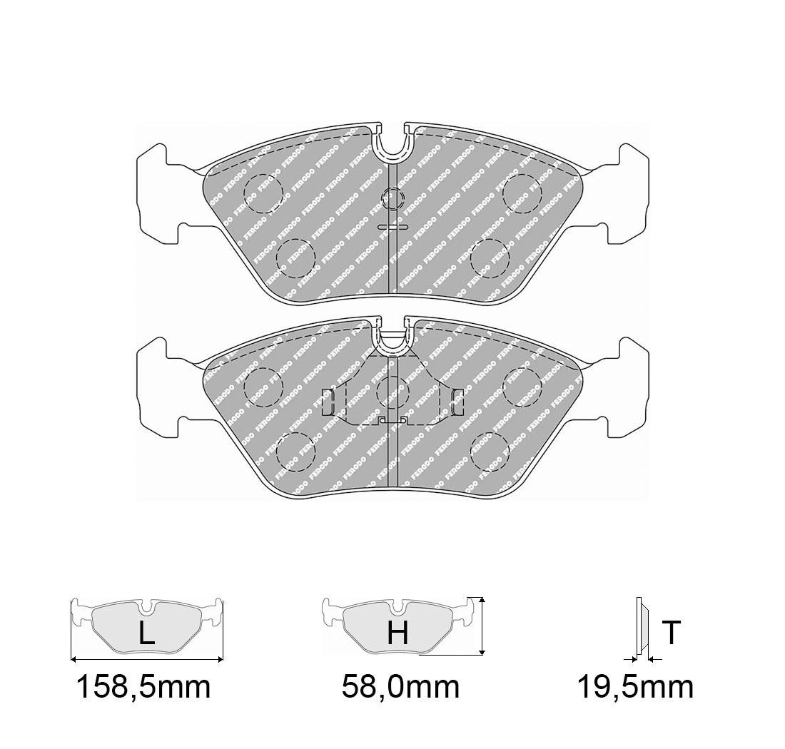 4 brake pads set - FERODO