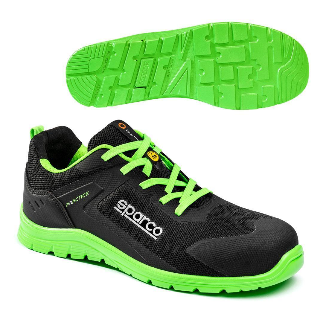 Safety shoe Sparco PRACTICE ADV RINUS Black fluo green - 36