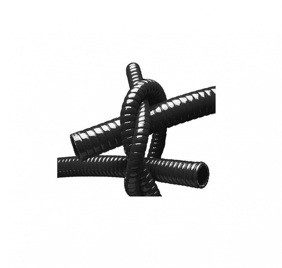 Tubo silicona recto reforzado, Ø 102mm y largo de 1.000 mm, 4 capas, color negro