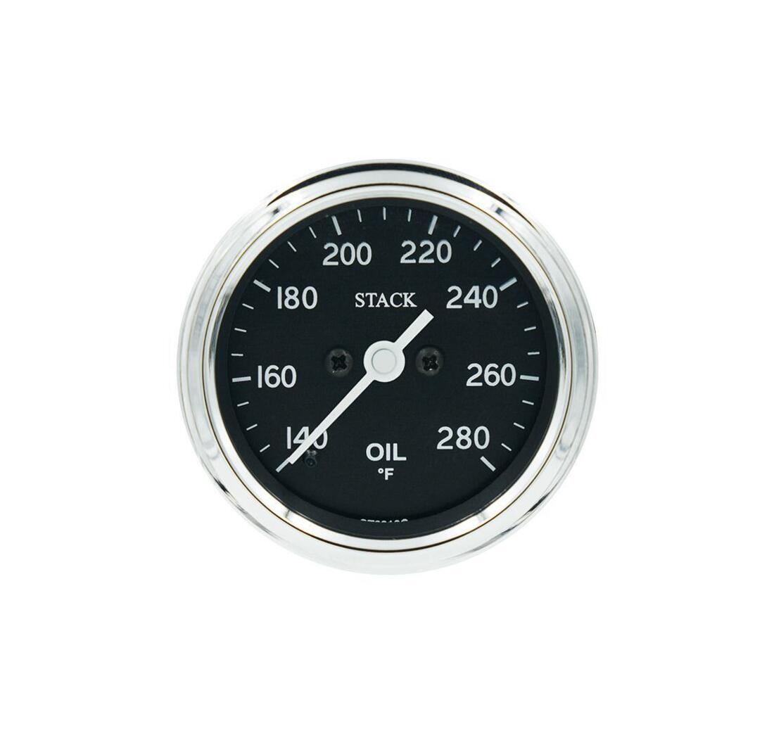 Stack Professional Oil Temperature Gauge (140-280°F) - black - CLASSIC