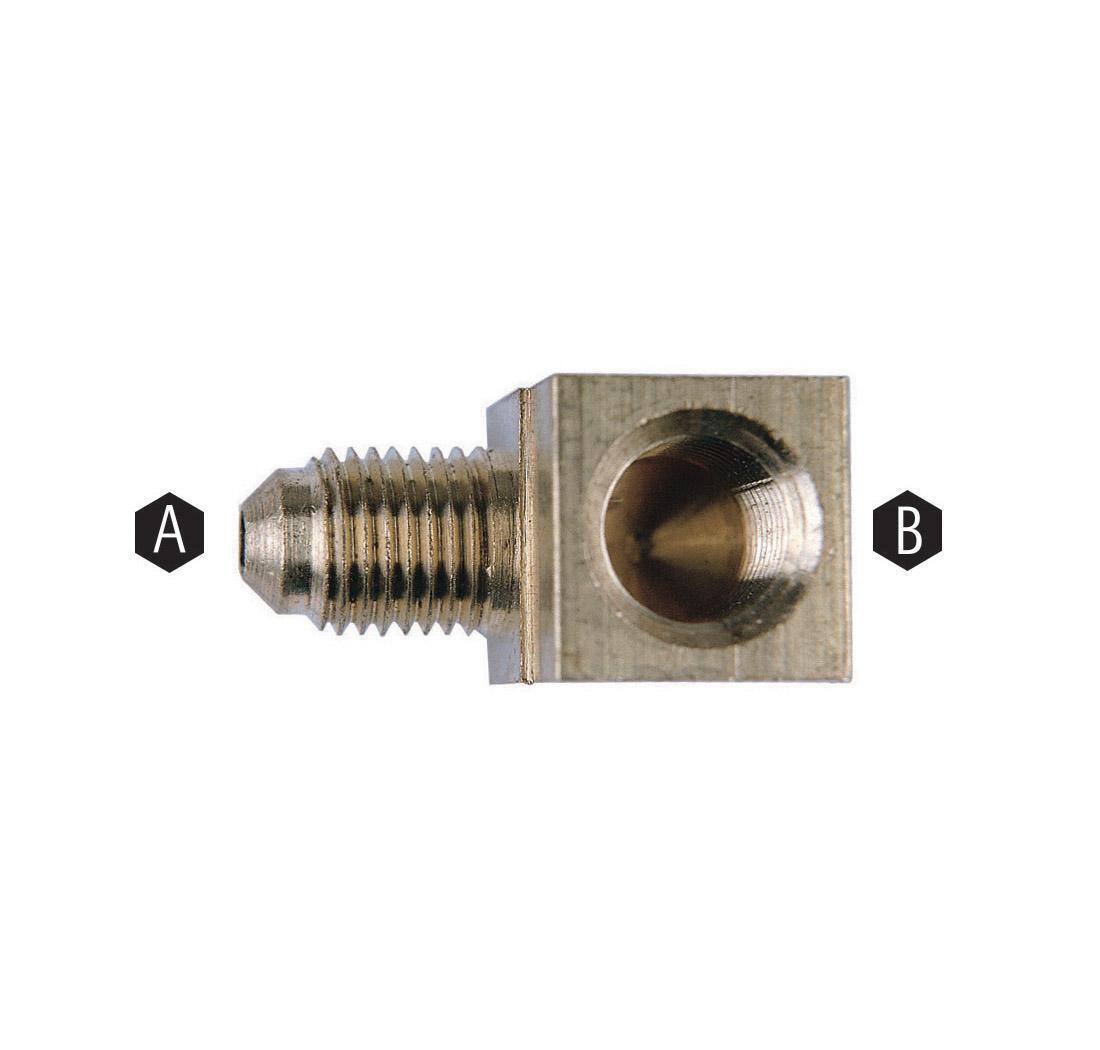 Fuel and oil pressure gauge fitting