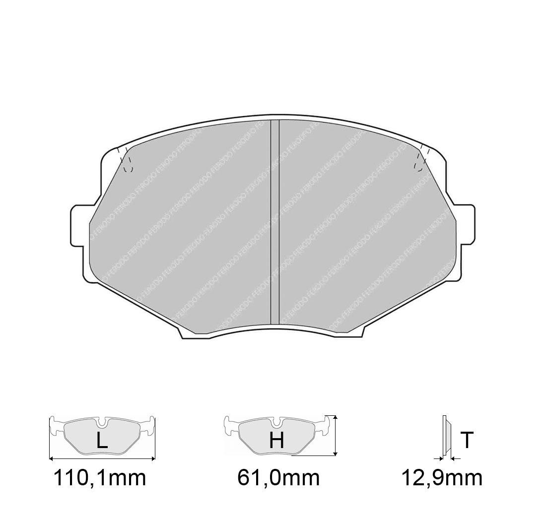 Plaquettes de frein FERODO Modèle FCP1011