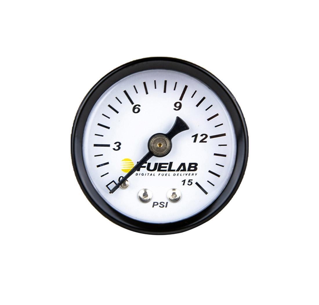 Fuelab high flow fuel pressure gauge 0-15 psi