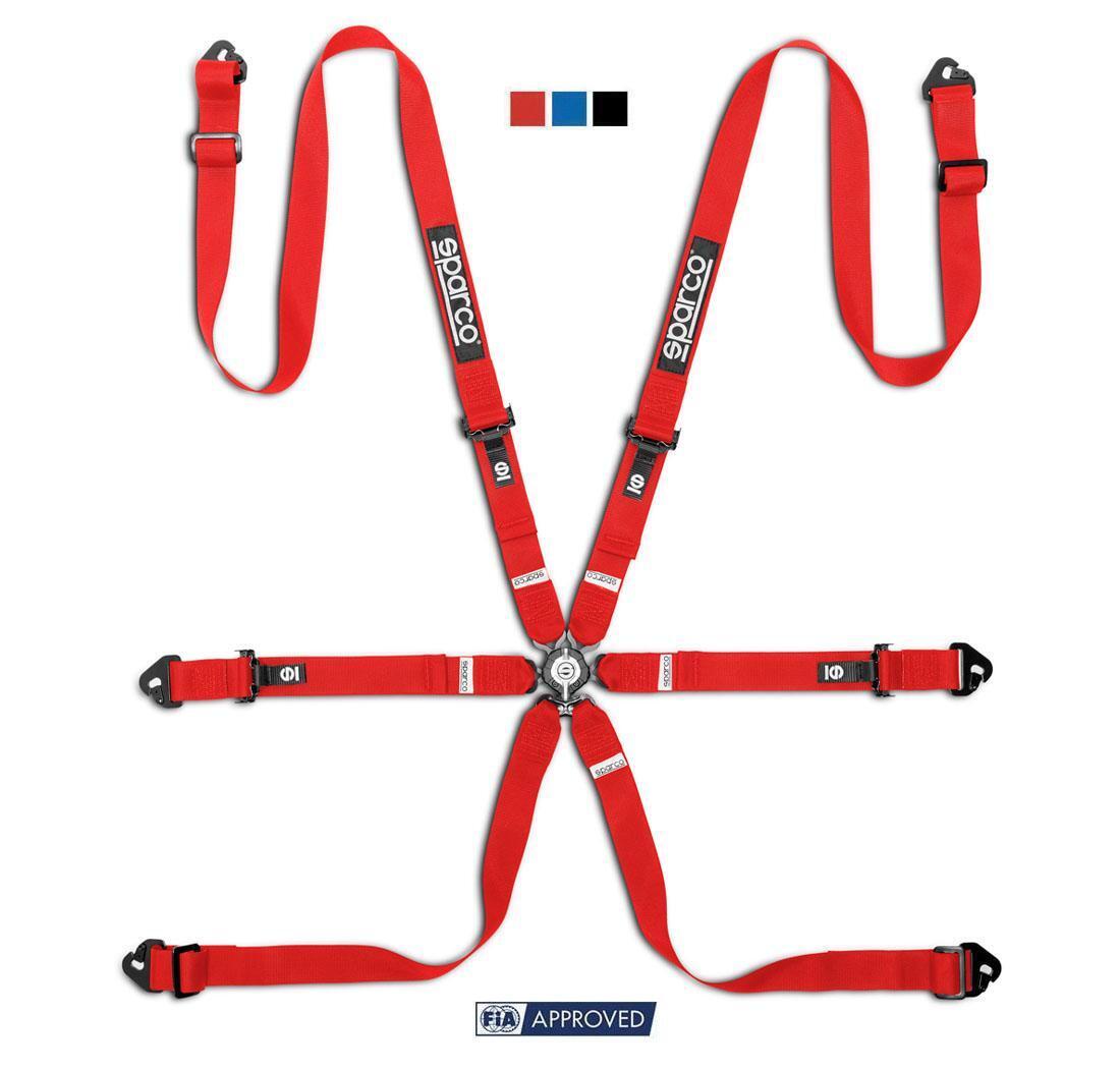 Arnés FIA de 6 puntos Sparco COMPETITION H-2 PU rojo
