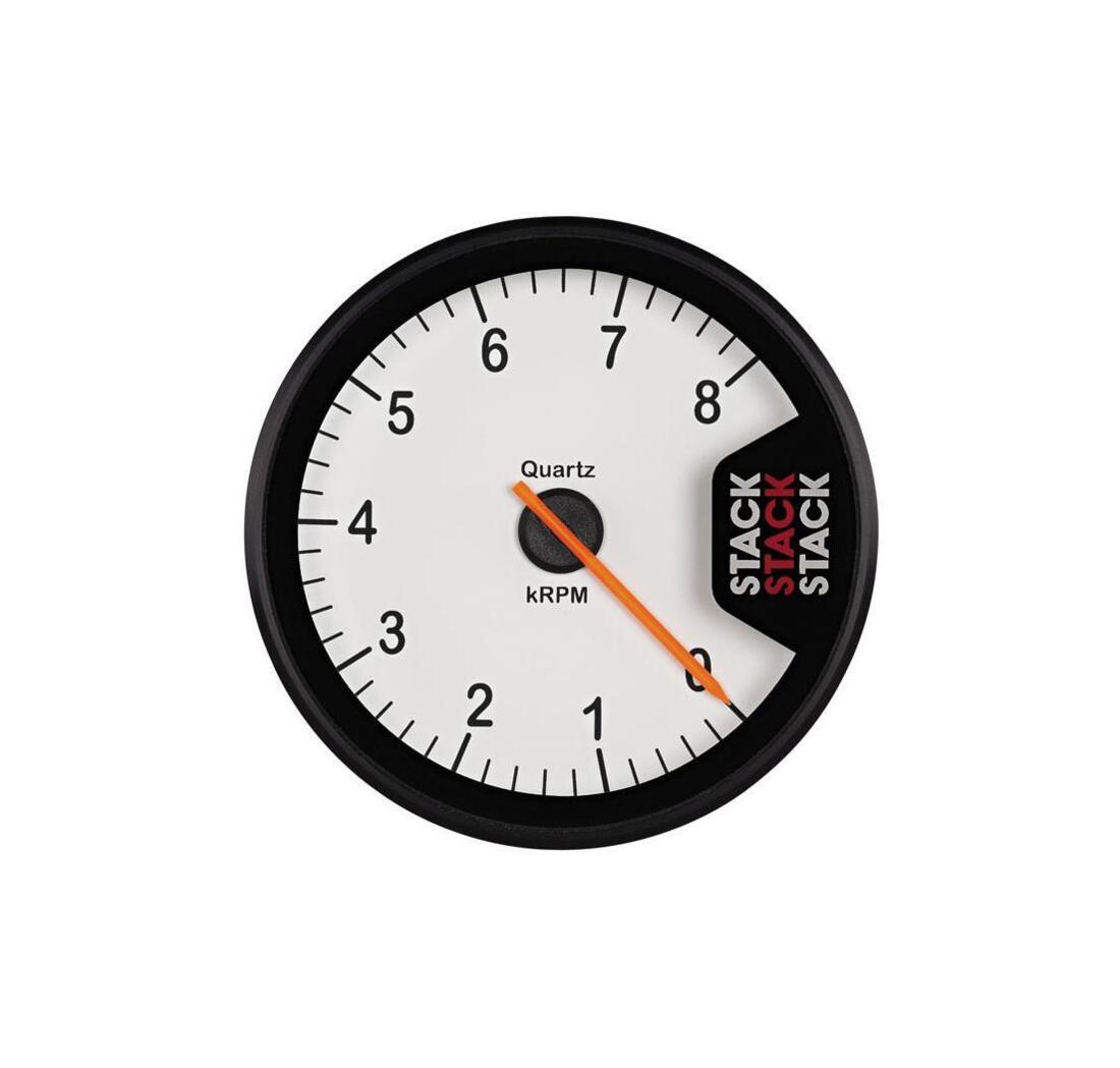 Stack CLUBMAN tachometer (0-8.000 rpm) 80 mm - white