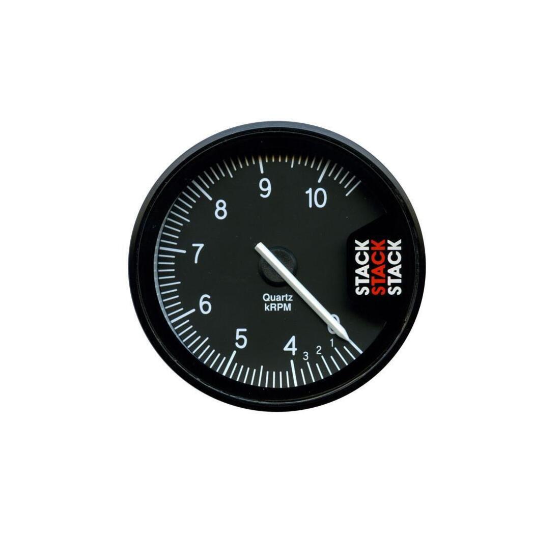 Stack PROFESSIONAL tachometer (0-4-10.500 rpm) 80 mm - black