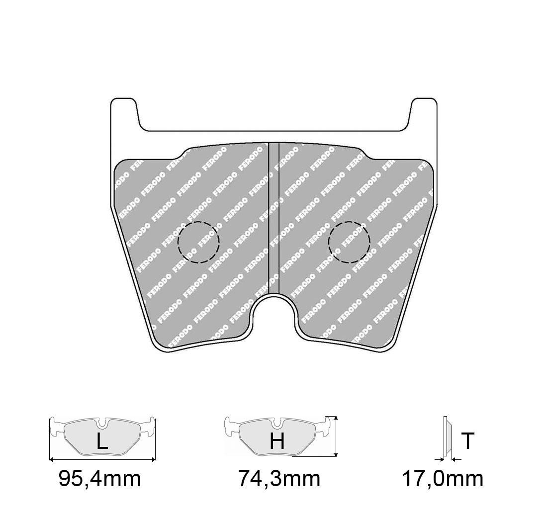 4 brake pads set - FERODO