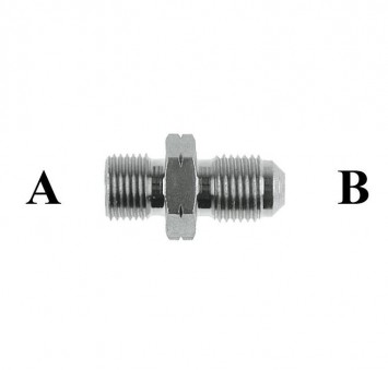 Straight male-male BSP-Metric adaptor
