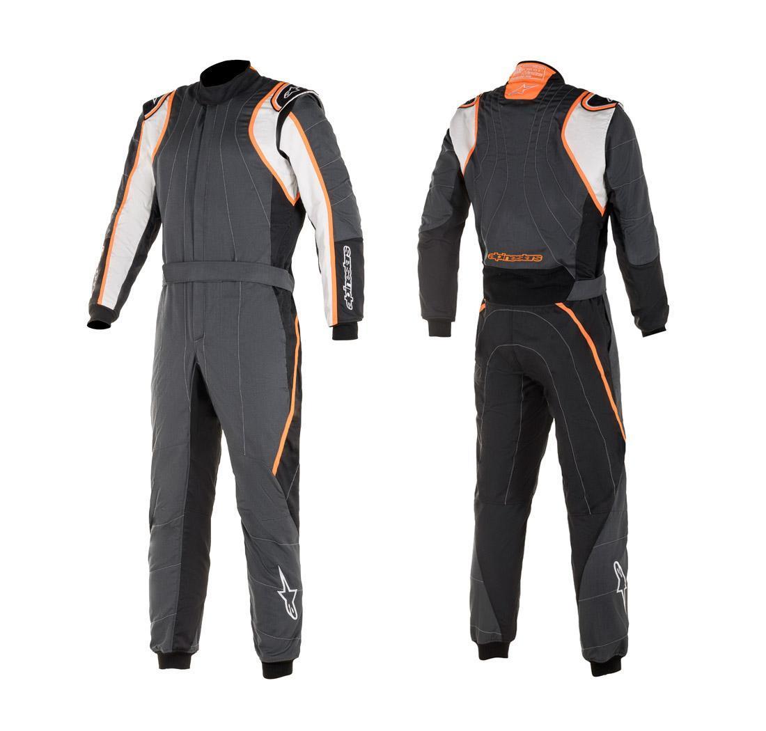 Mono Alpinestars GP RACE v2 antracita/blanco/naranja - talla 44