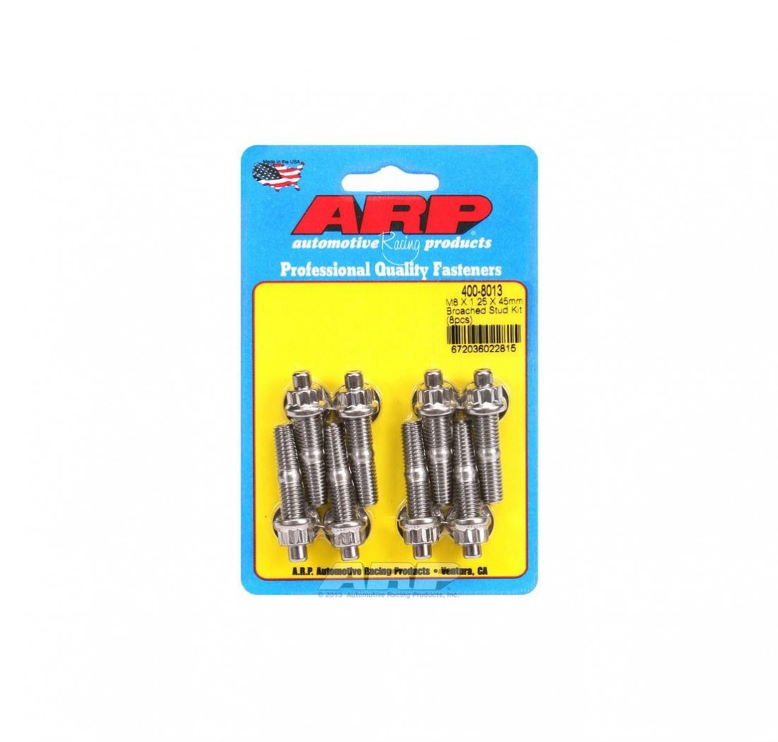 M8 X 1.25 X 45MM broached stud kit - 8PCS