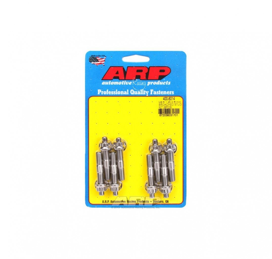 M8 X 1.25 X 51MM broached stud kit - 8PCS