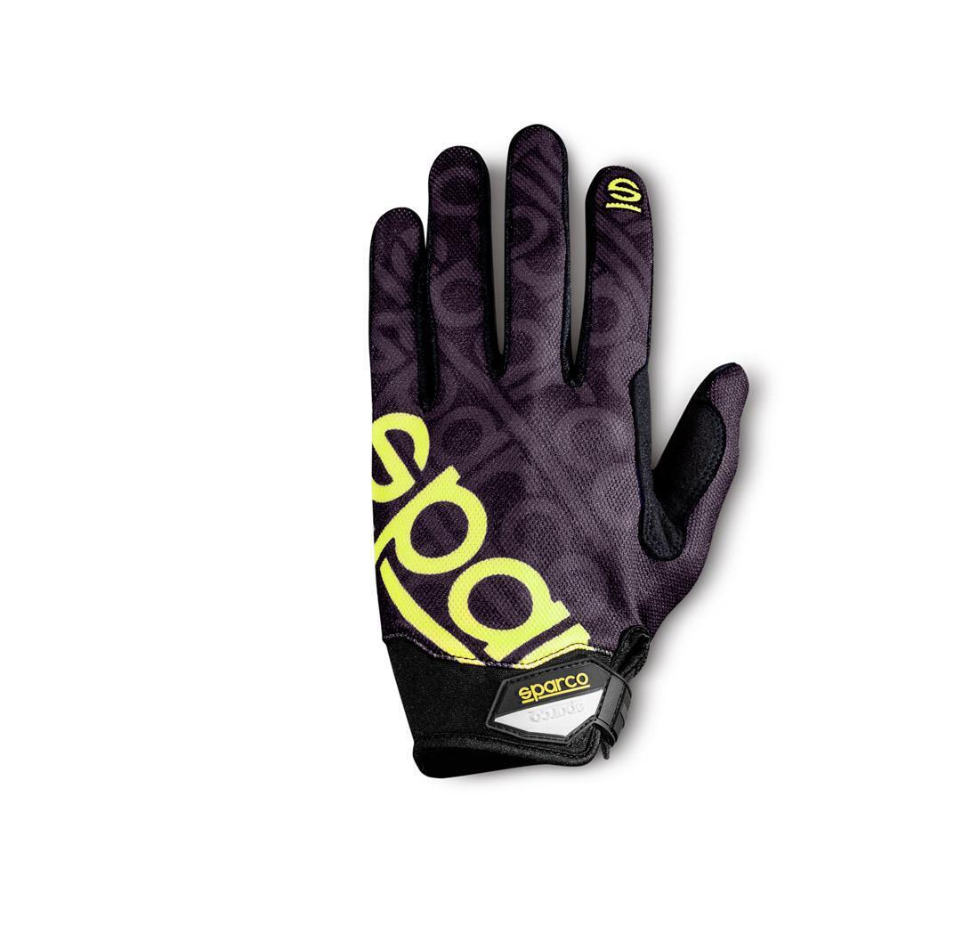 Guantes de trabajo MECA III de Sparco, negro/amarillo fluo, talla L