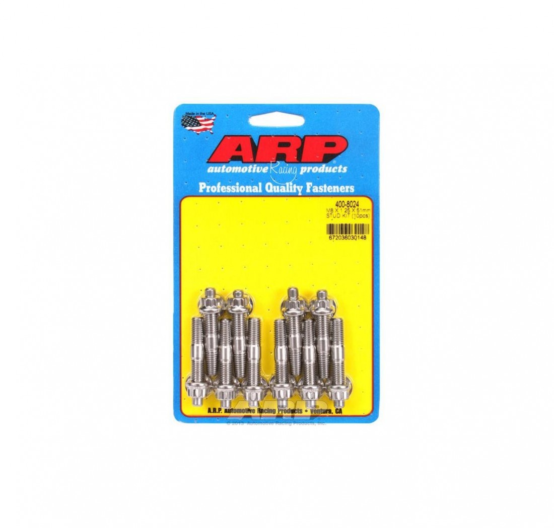 M8 X 1.25 X 51MM broached stud kit - 10PCS