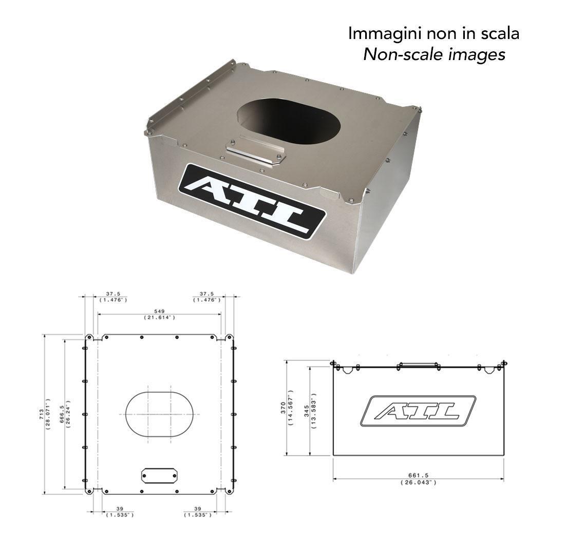 Contenedor aluminio depósito gasolina CN-AA-130 de ATL (120 litros)