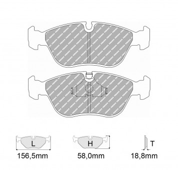 Plaquettes de frein FERODO Modèle FCP1285