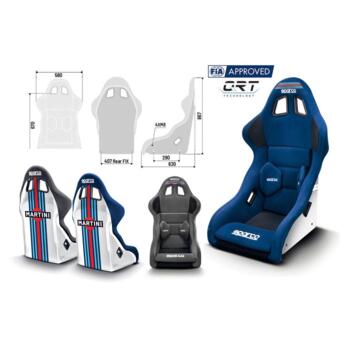 Sparco seat PRO 2000 QRT Martini WRAP blue Sparco seat PRO 2000 QRT Martini WRAP blue