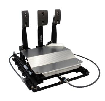 Pedalier 2 pedals en aluminium montage plancher, coulissant