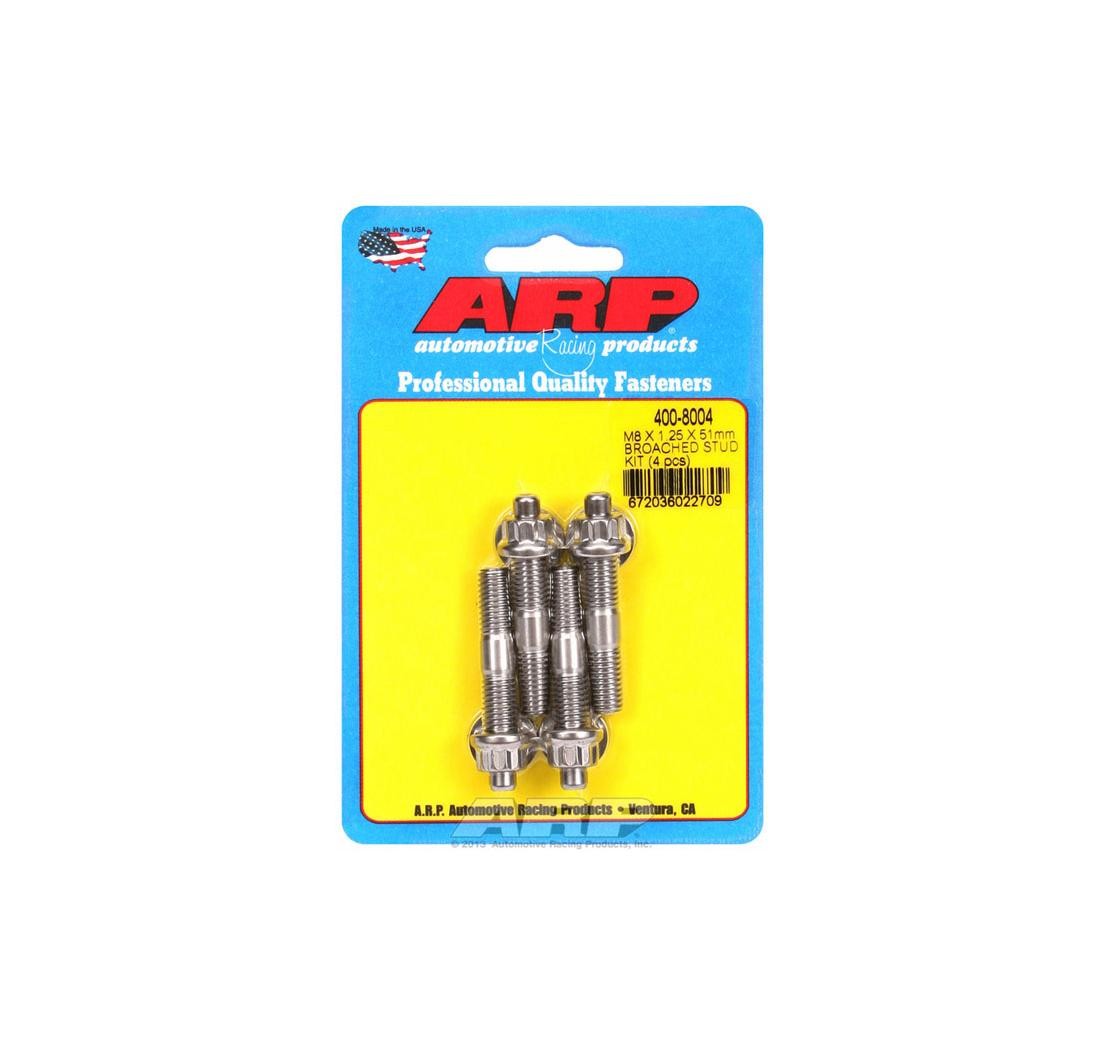 ARP 400-8004 M8 x 1.25 x 51mm Stainless Steel Stud Kit 4 Piece 