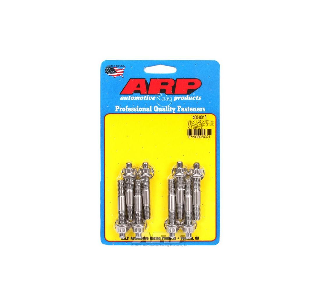 M8 X 1.25 X 57MM broached stud kit - 8PCS