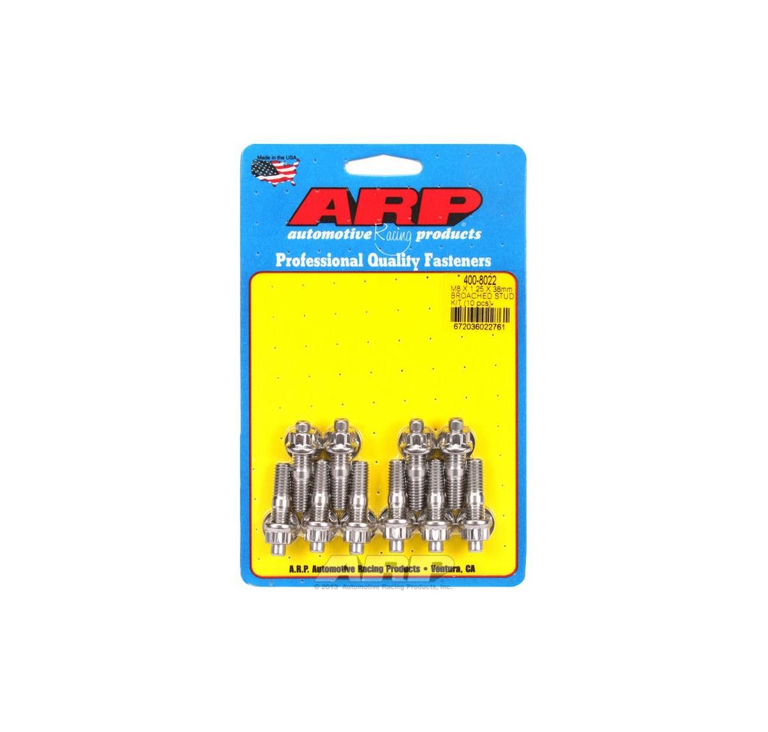 M8 X 1.25 X 38MM broached stud kit - 10PCS