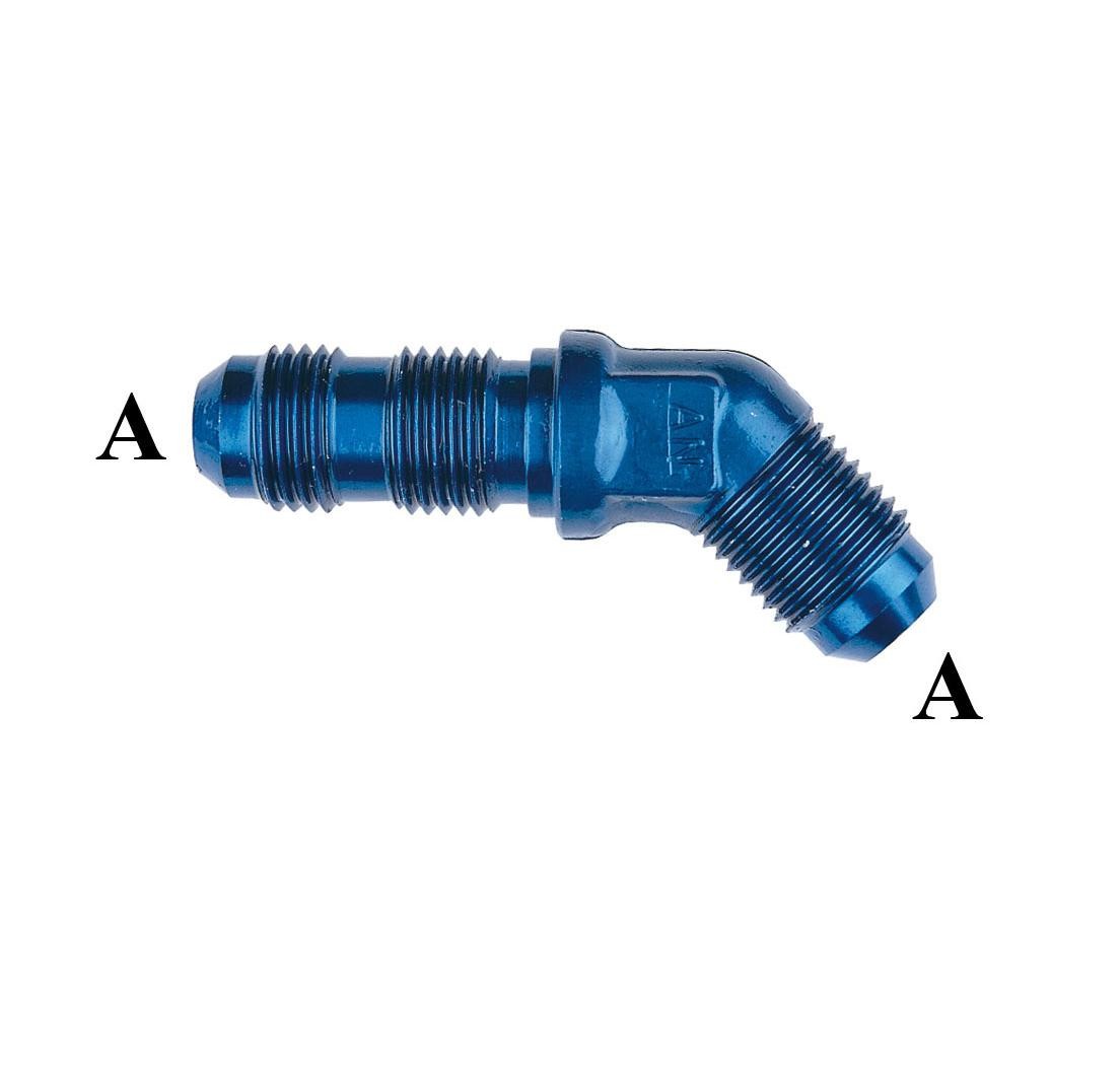 45° bulkhead male-male JIC adaptor