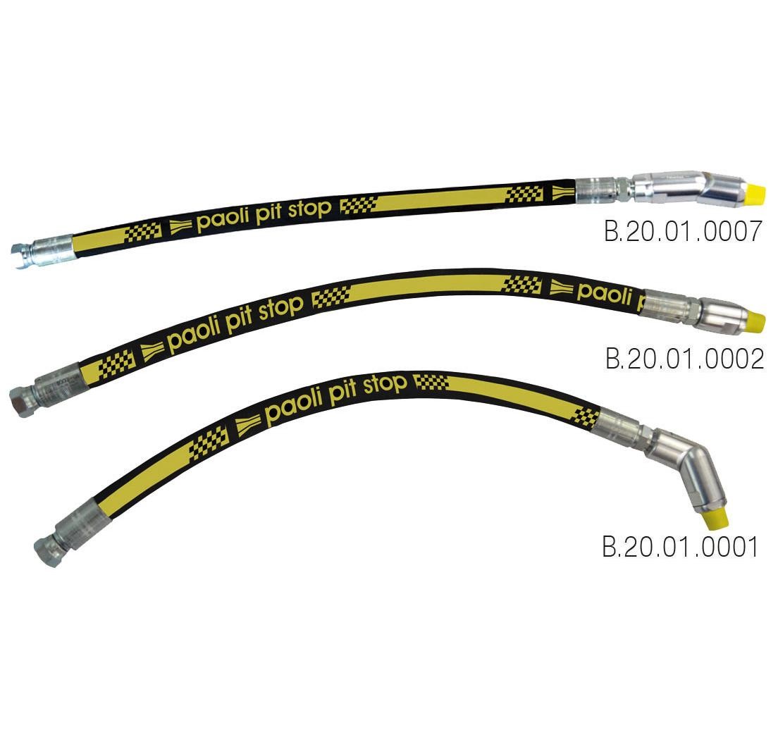 Tubo in gomma raccordato - 75 bar - Lunghezza 18\'\' (46 cm) - D=24 mm  d=13 mm