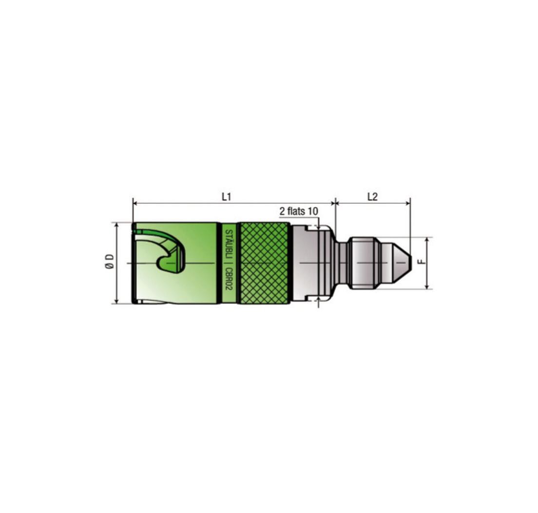 Conector hembra titanio 5/16 JIC