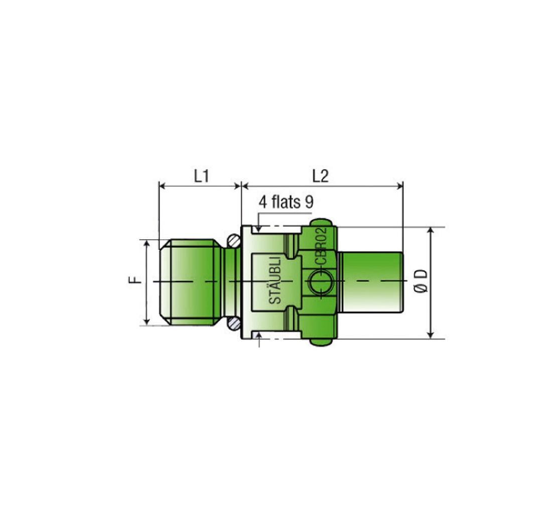 Conector macho titanio 3/8 UNF - Freno