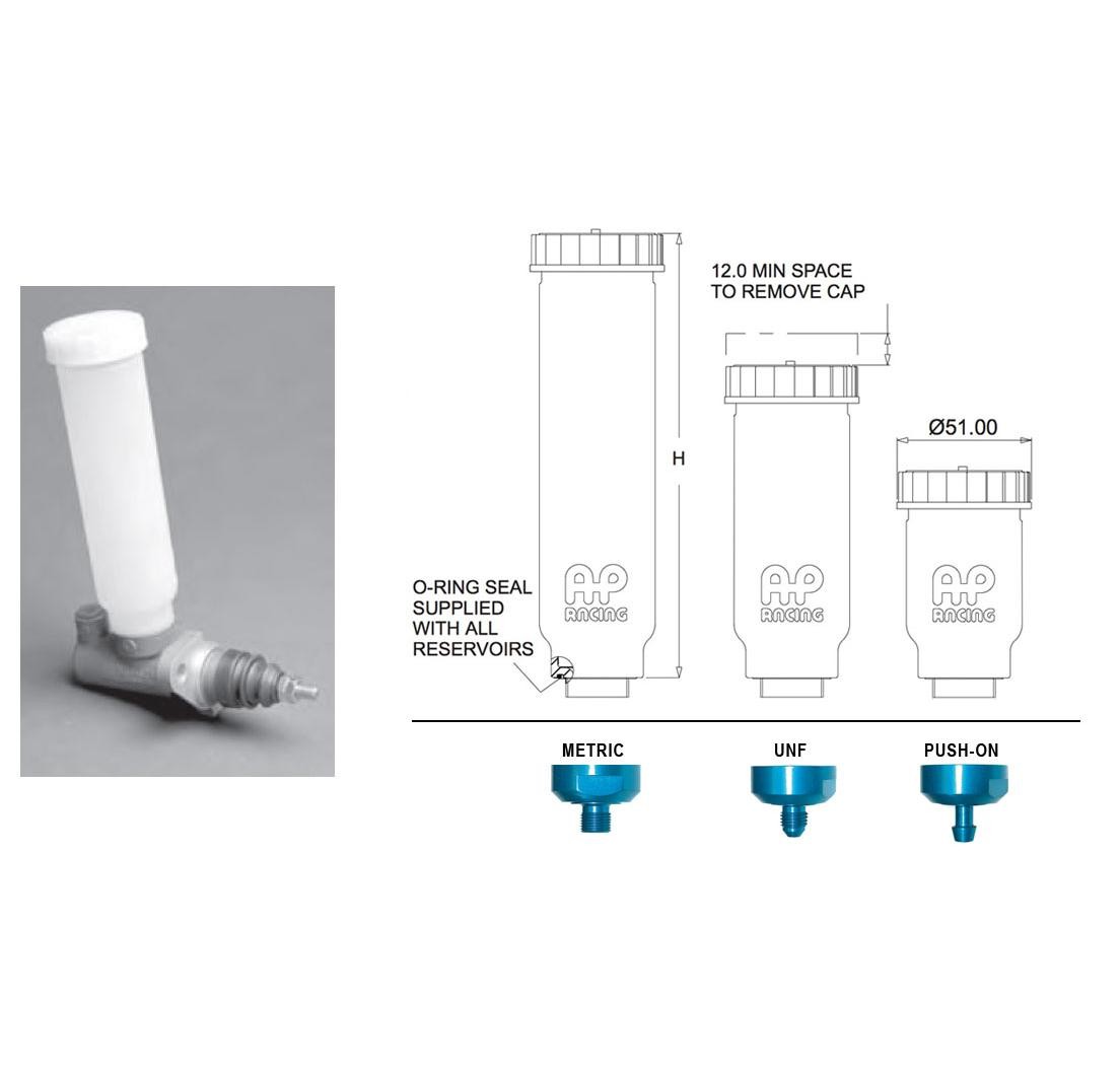 Small diameter reservoir - medium Metric