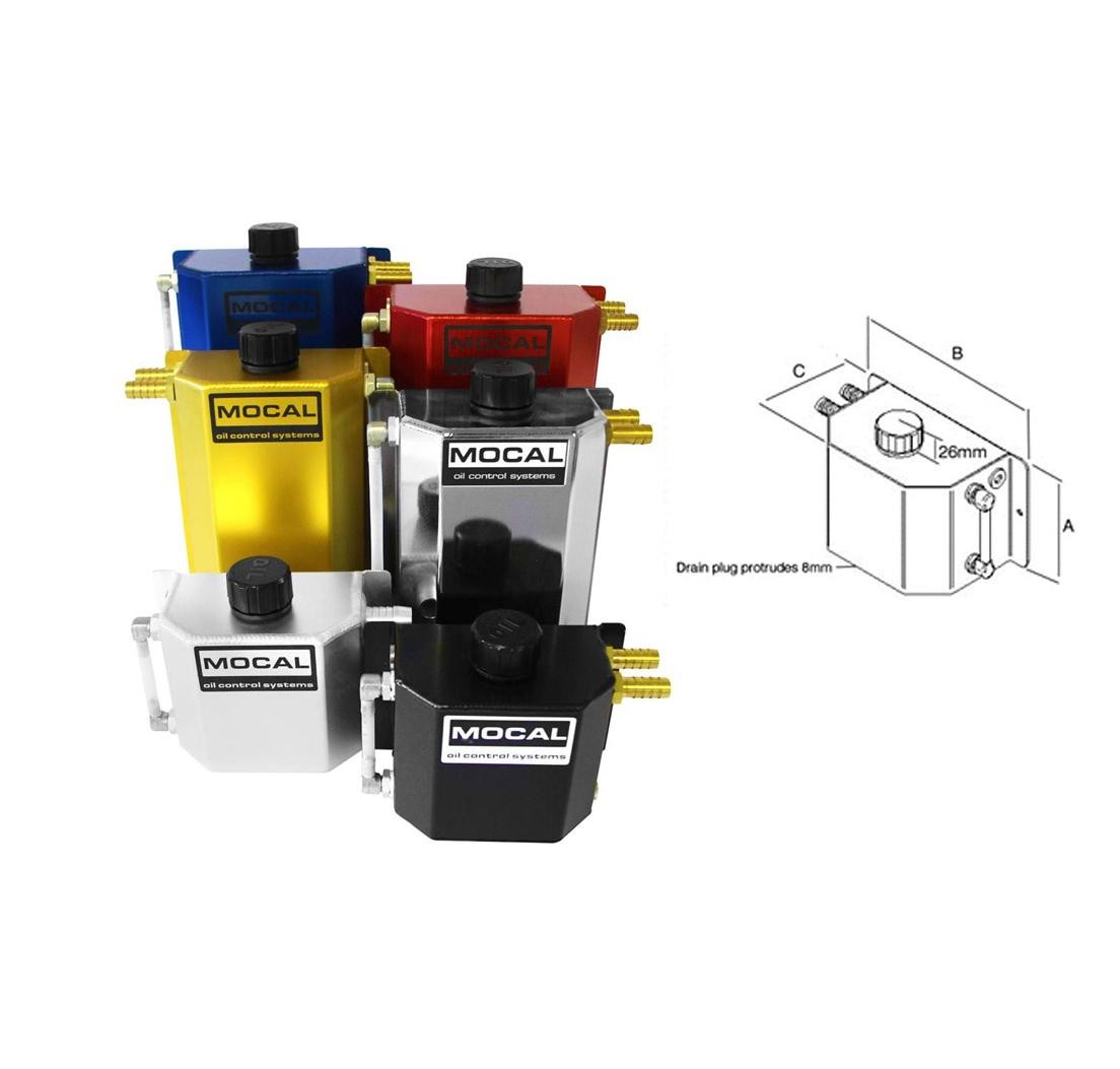 Mocal Catch Tank 3 L - powder coated black aluminium