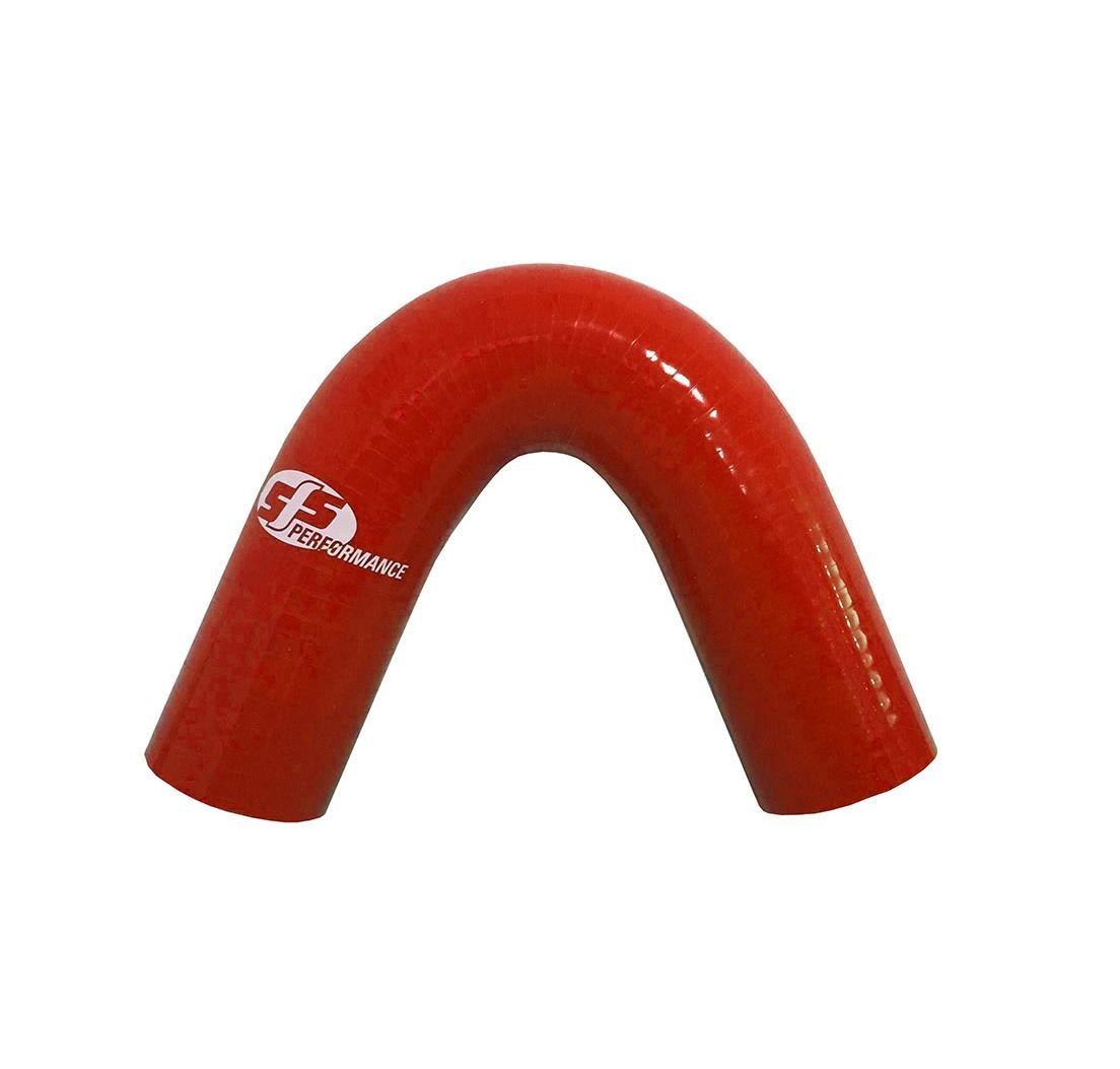Codo de silicona 135°, Ø 11mm, largo de 102mm, 3 capas, rojo