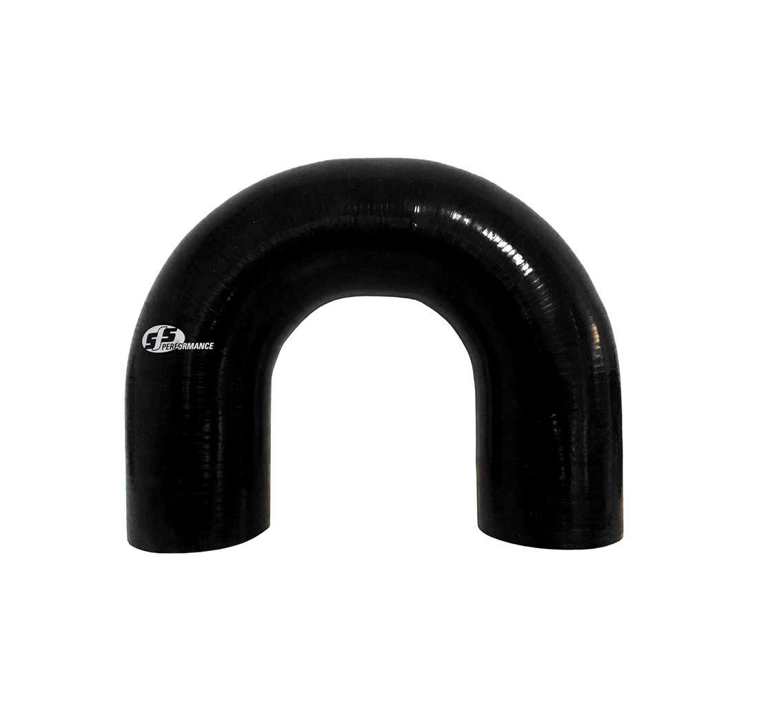 Curva 180 Silicone 19mm int. 102mm rett. 3 Strati Nero