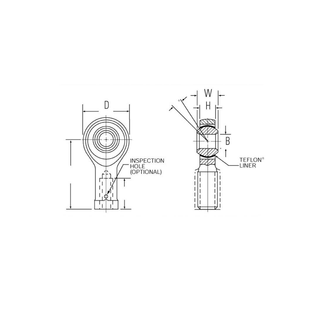 Rod Ends RODOBAL SERIE RF-MTE