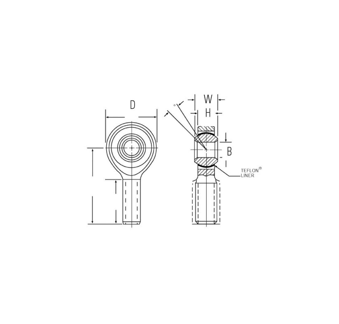 Rod Ends RODOBAL SERIE RM-MTE