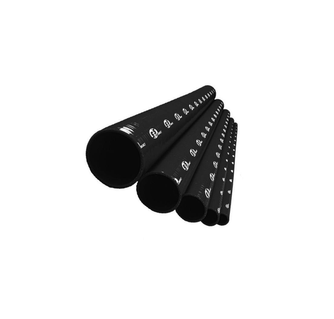 Tubo silicona recto, Ø 114mm, 1.000mm de largo, 4 capas, negra