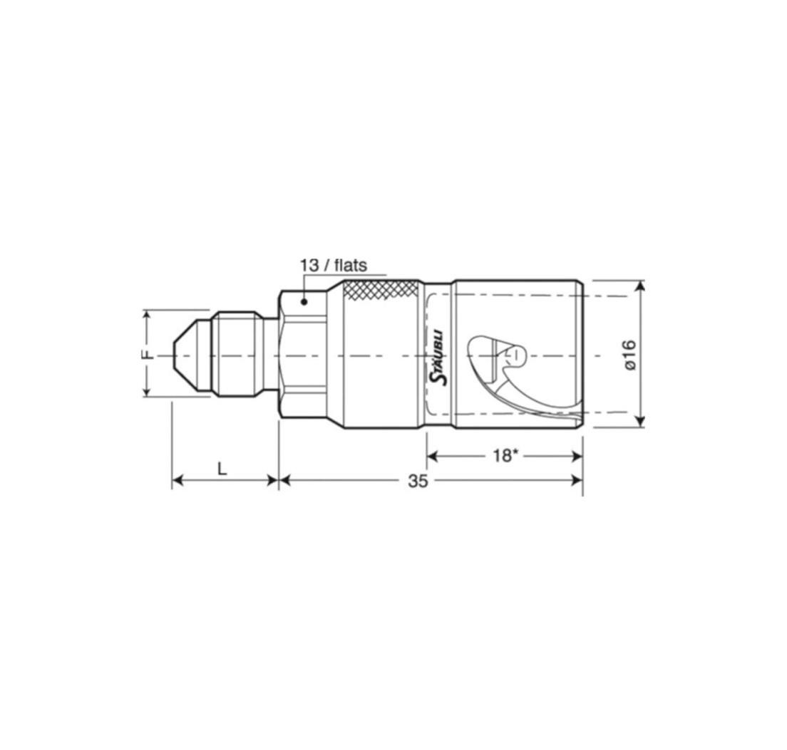 Plug, filetage mâle JIC