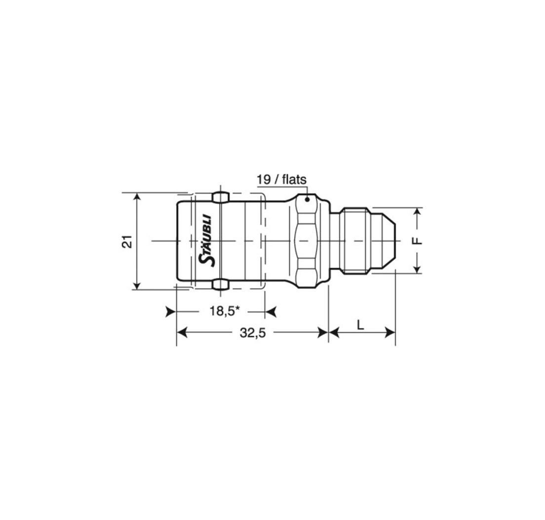 Socket filetage mâle JIC