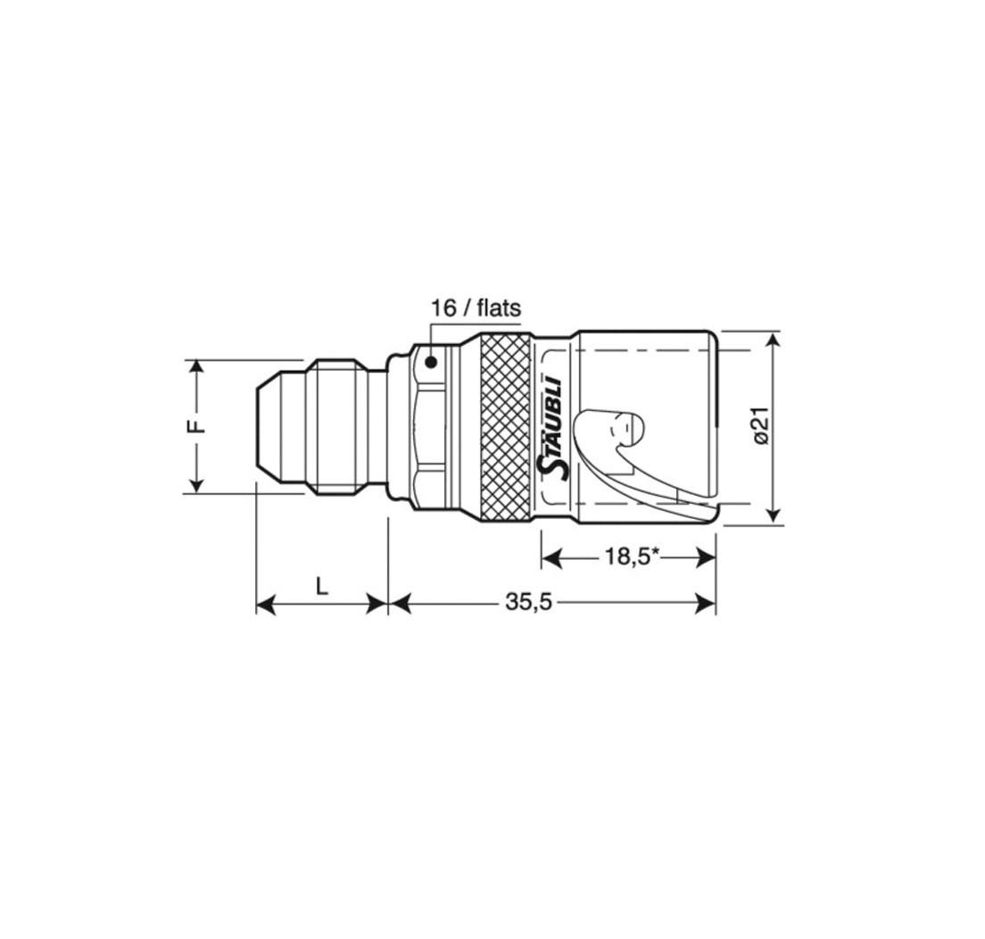 Plug, filetage mâle JIC