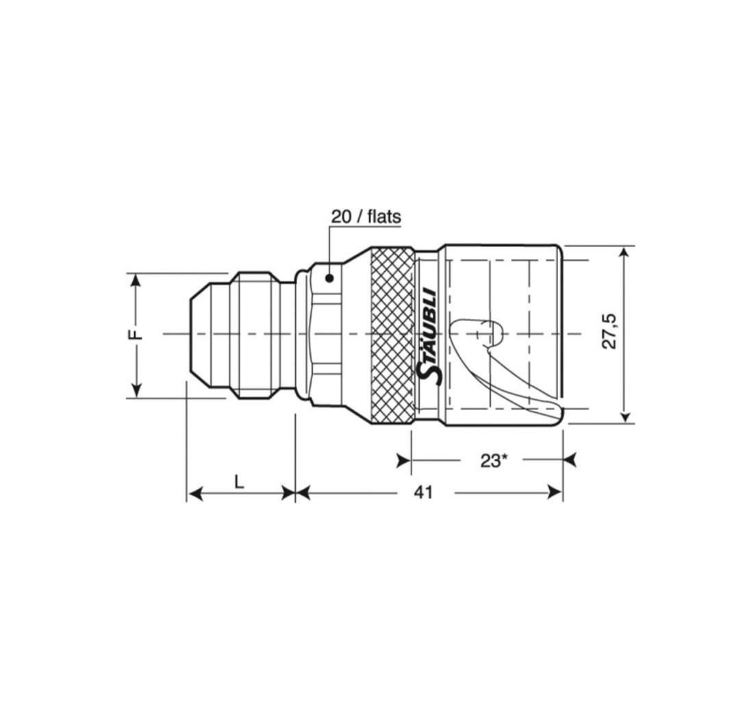 Conector hembra SPH08 - 3/4 x 16 JIC - Junta JE