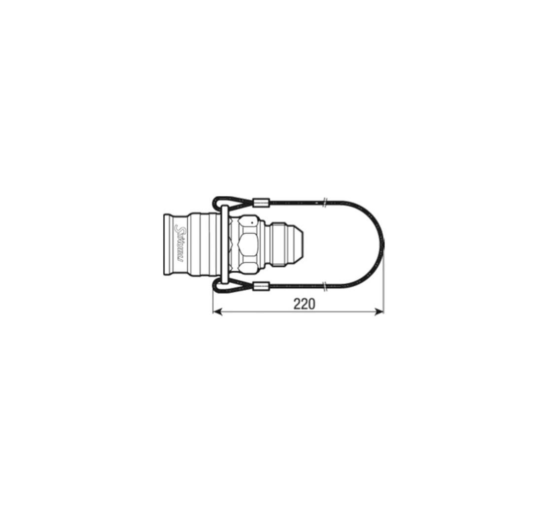 Socket filetage mâle avec corde de sécurité