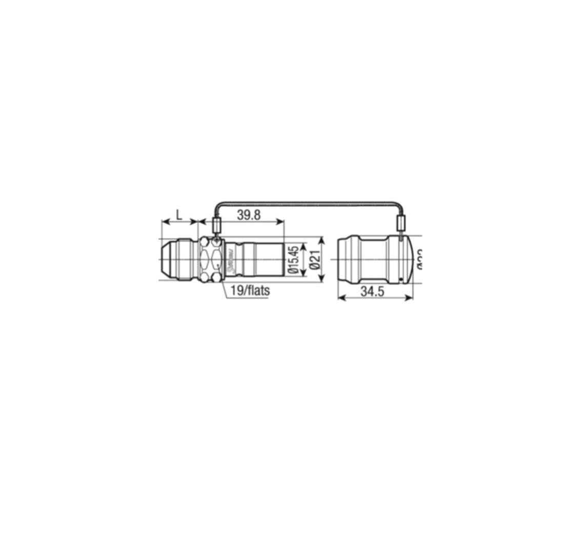 Conector macho SPT08 - 3/4 x 16 JIC - Junta JKV