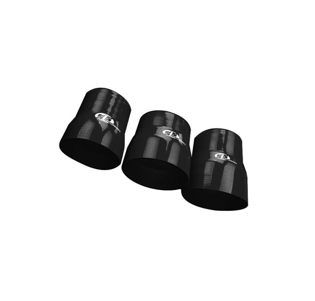 Reductor silicona recto, Ø 90/70mm, 102mm de largo, 4 capas, negro
