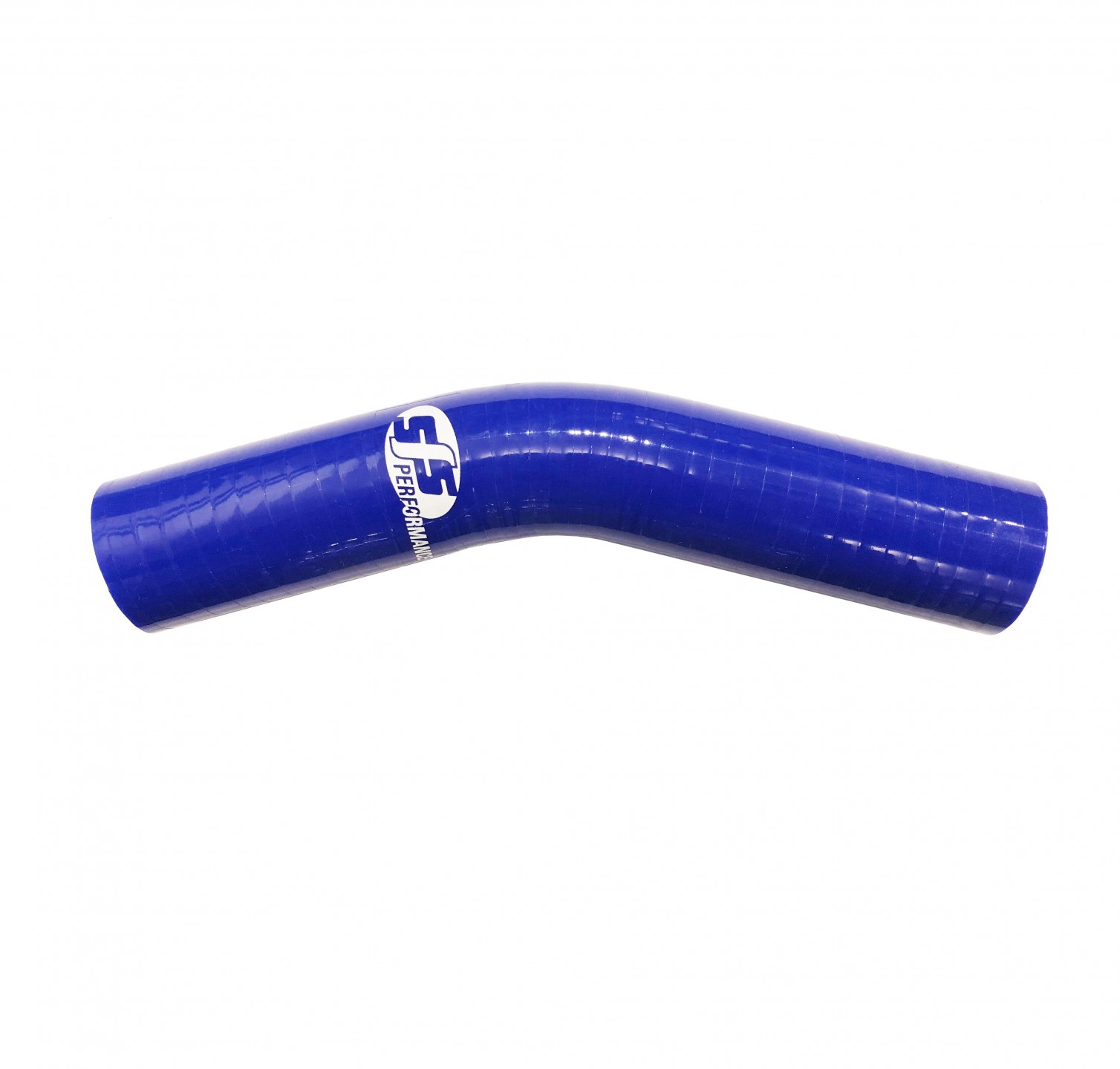 30° silicon elbow 102 mm bore 152 mm legs 3 ply Blue