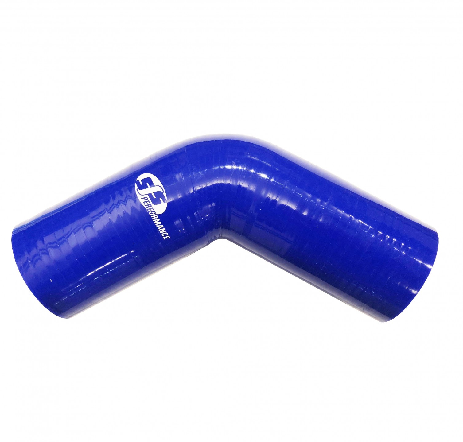 60° Silicon Elbow 102 mm bore, 152 mm legs, 3 ply Blue